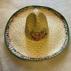 Men's Straw Hat in Brown Mexican Style Size 58 CM
